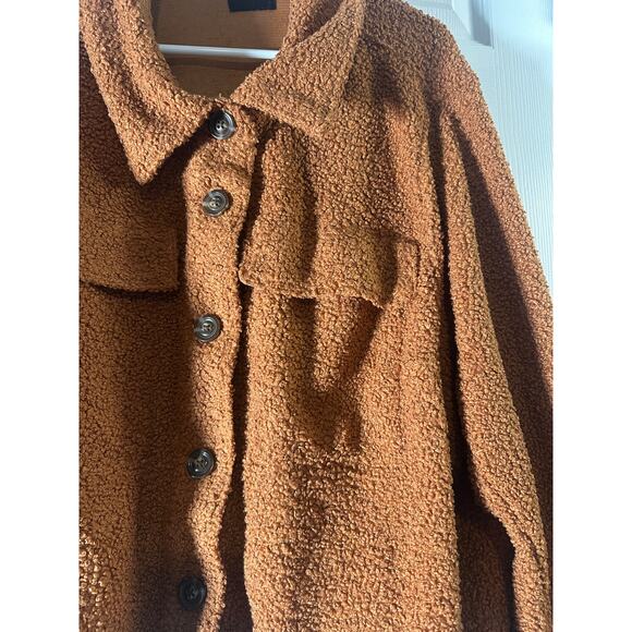 Lane Bryant Cropped Teddy Coat • Argan Oil • Size 4X - Picture 9 of 9